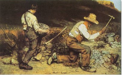 "Os Britadores de Pedra" (1849-50), considerado por Proudhon a primeira obra socialista 