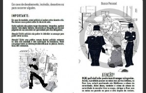 Fig. 4: Trecho da cartilha sobre abordagem policial, feita por ativistas do morro Santa Marta e colaboradores.