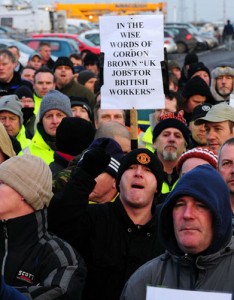«Os empregos britânicos para os trabalhadores britânicos»