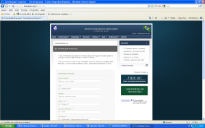 Sistema de emissão de boleto bancário on-line para a contribuição financeira para a FIB