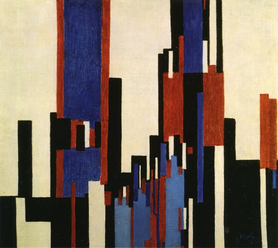 Vertical Plains Blue and Red 1913 Frantisec Kupka
