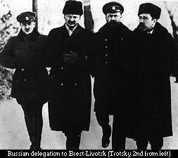 Trotsky na delegação soviética a Brest-Litovsk