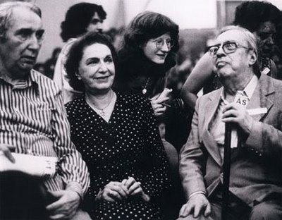 Mário Pedrosa com Lélia Abramo e Sérgio Buarque de Holanda
