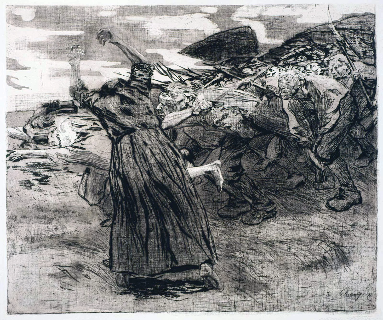 kathe_kollwitz-peasant_war_print_5-_outbreak-1903-obelisk-art-history