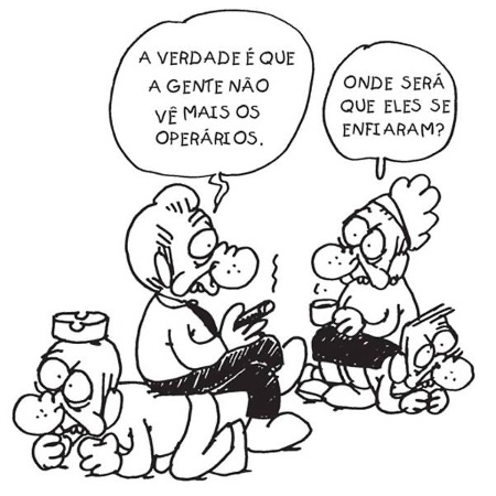 Bugio: cultura de trabalho intermitente e sem registro Charge de Charb